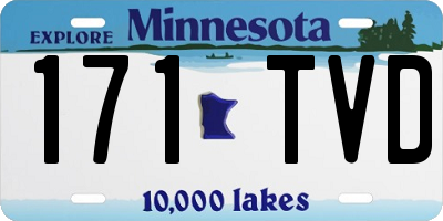 MN license plate 171TVD