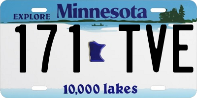 MN license plate 171TVE