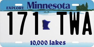 MN license plate 171TWA