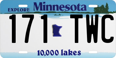 MN license plate 171TWC