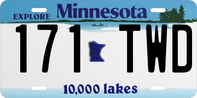 MN license plate 171TWD