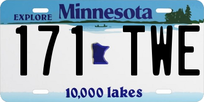 MN license plate 171TWE