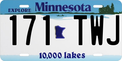 MN license plate 171TWJ