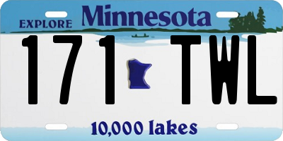 MN license plate 171TWL