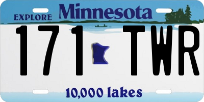 MN license plate 171TWR