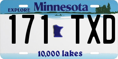 MN license plate 171TXD