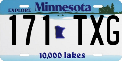 MN license plate 171TXG