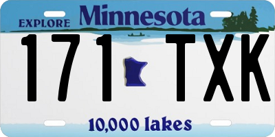 MN license plate 171TXK
