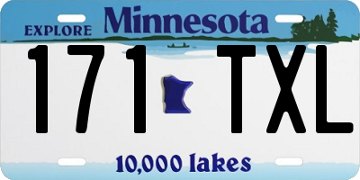 MN license plate 171TXL