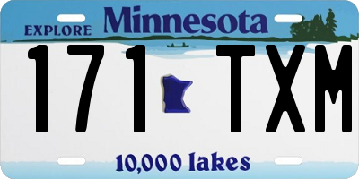 MN license plate 171TXM