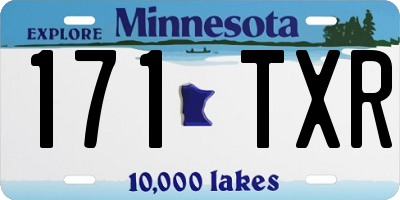 MN license plate 171TXR