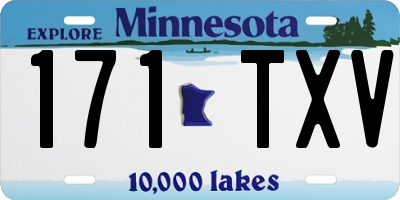 MN license plate 171TXV