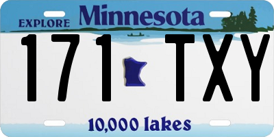 MN license plate 171TXY