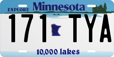 MN license plate 171TYA