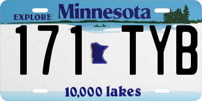 MN license plate 171TYB