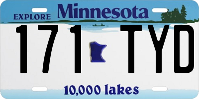 MN license plate 171TYD