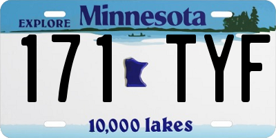 MN license plate 171TYF