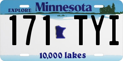 MN license plate 171TYI