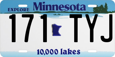 MN license plate 171TYJ
