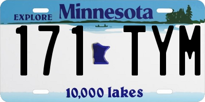 MN license plate 171TYM