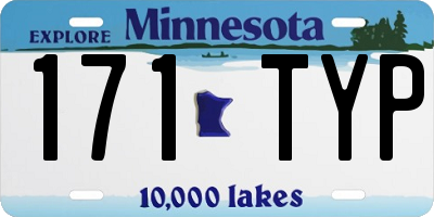 MN license plate 171TYP