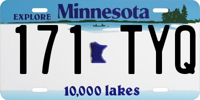 MN license plate 171TYQ