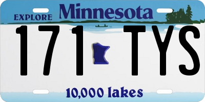 MN license plate 171TYS