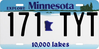 MN license plate 171TYT