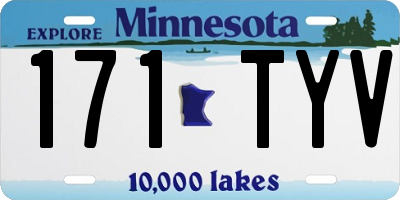 MN license plate 171TYV