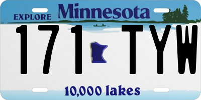 MN license plate 171TYW
