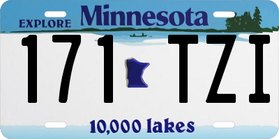 MN license plate 171TZI