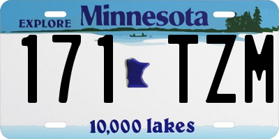 MN license plate 171TZM