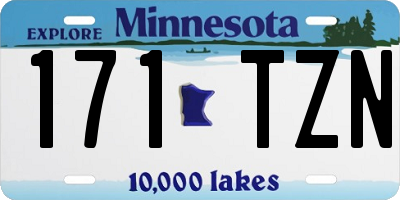 MN license plate 171TZN