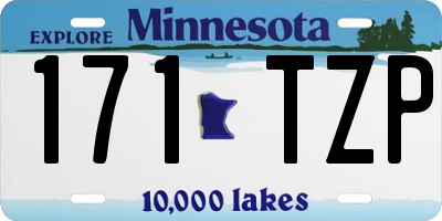 MN license plate 171TZP