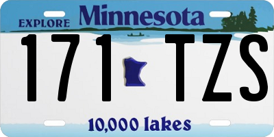 MN license plate 171TZS