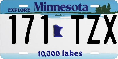 MN license plate 171TZX