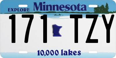 MN license plate 171TZY