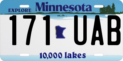 MN license plate 171UAB