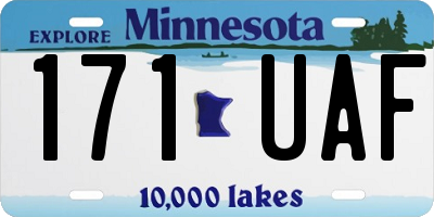 MN license plate 171UAF