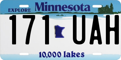 MN license plate 171UAH