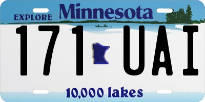 MN license plate 171UAI