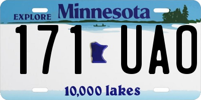 MN license plate 171UAO