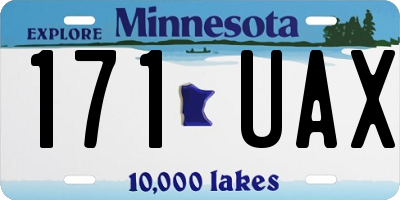 MN license plate 171UAX