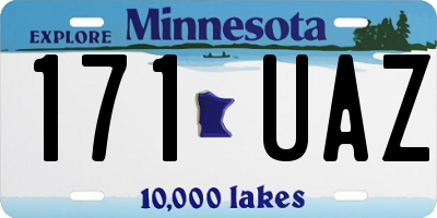 MN license plate 171UAZ