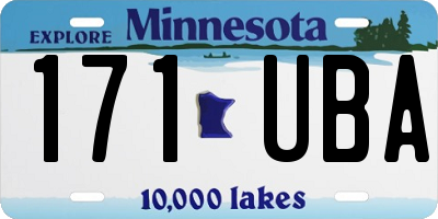 MN license plate 171UBA