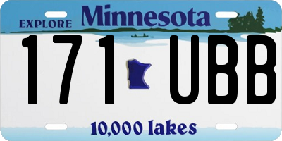 MN license plate 171UBB