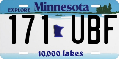 MN license plate 171UBF