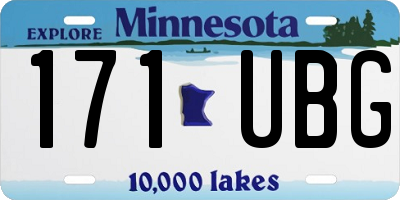 MN license plate 171UBG