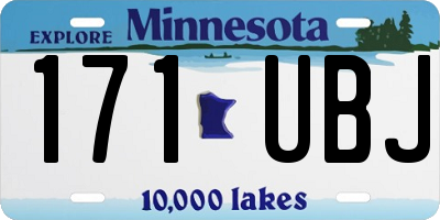 MN license plate 171UBJ