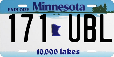 MN license plate 171UBL